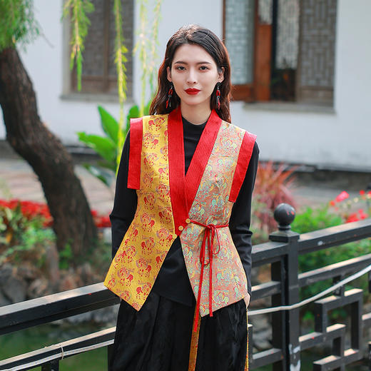 【2026春节款-现货】骏程鸿运民族风马甲  商品图2