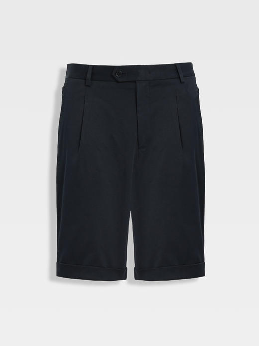 callisto白色天丝棉混纺直筒休闲短裤 商品图5