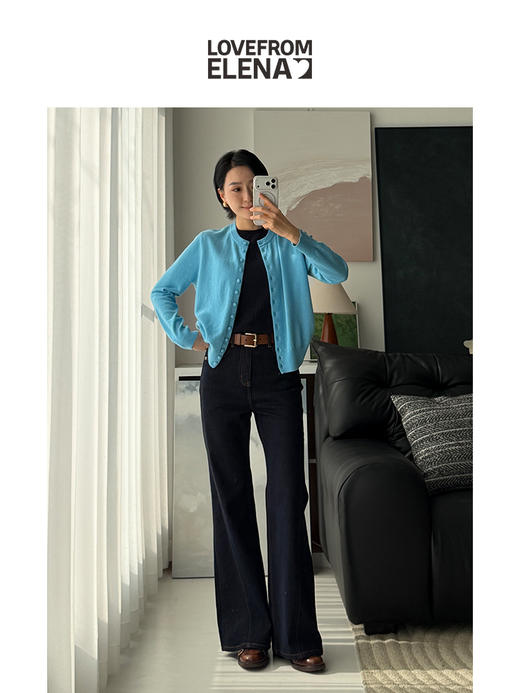 100%羊毛 假两件圆领针织衫 商品图4