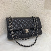 Chanel cf 中号 黑金 荔枝纹牛皮 斜挎包 商品缩略图0