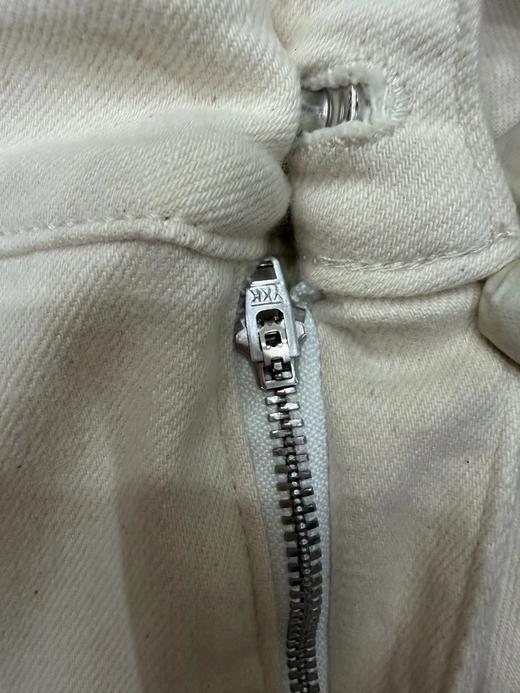 F011633新款浅色米色休闲直筒裤高腰棉牛仔裤 商品图11