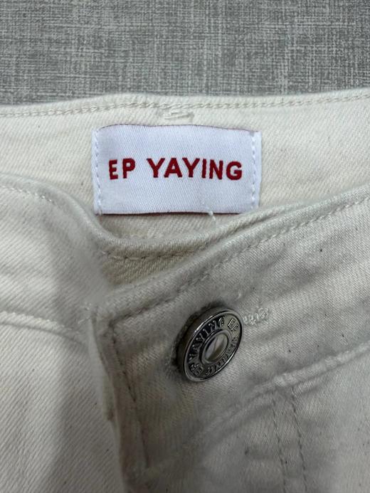 F011633新款浅色米色休闲直筒裤高腰棉牛仔裤 商品图12