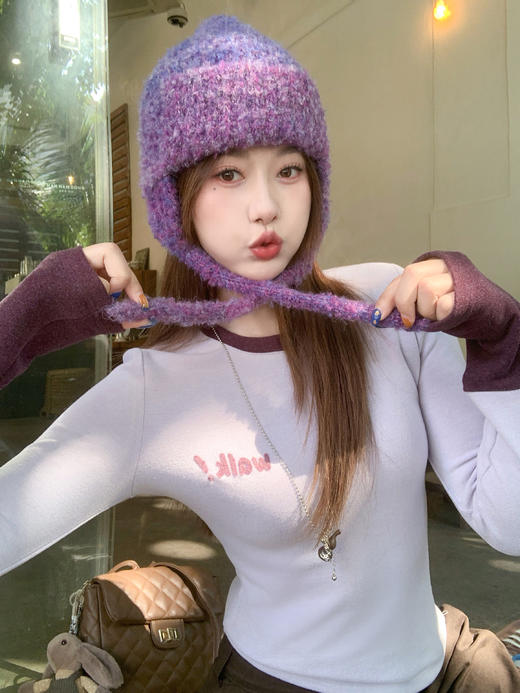 <曾小咸推荐>现货秒杀 ！微信超特价！韩系拼色磨毛长袖t 日常129.99 立减70 秒杀59.99！！ 商品图14