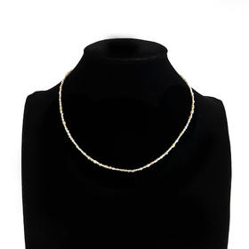 【天然正品】AU750黄金镶天然混彩巴洛克海水珍珠小米珠项链42CM（长度可调节）311225NJM67特价：520