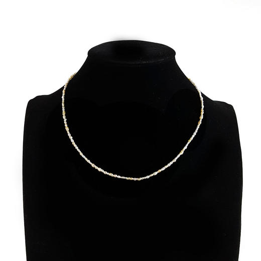 【天然正品】AU750黄金镶天然混彩巴洛克海水珍珠小米珠项链42CM（长度可调节）311225NJM67特价：520 商品图0