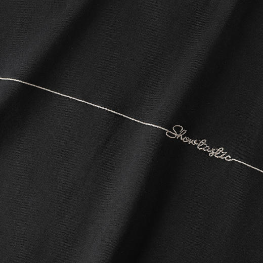 GXG男装【100%棉】春季时尚刺绣线条圆领休闲轻薄男式长袖T恤K&C 商品图5