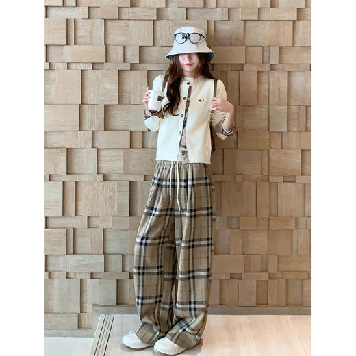 <曾小咸推荐>4.3现货秒杀 ！微信超特价！韩系拼接格子针织衫 日常199.99 立减120 秒杀79.99！！ 商品图4