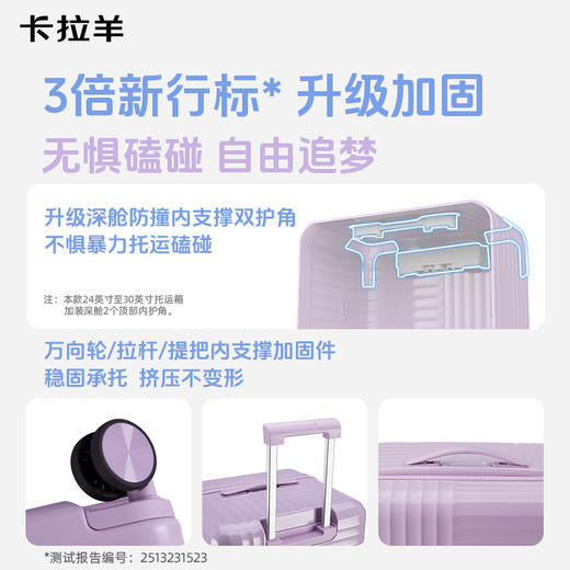 【升级云朵箱3.0Pro版】卡拉羊新款魔方体行李箱鎏金板材Plus升级8维防刮抗摔CX8140 商品图4