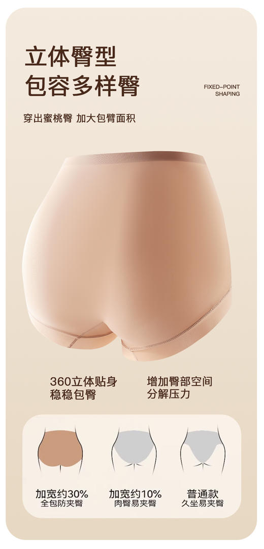 【GZ】无忧购三条装高腰收腹微压轻塑形舒适女士内裤835（截单后3-5天发货) 商品图6