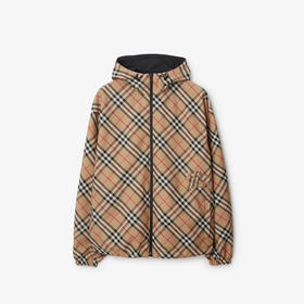 【二】BURBERRY 巴宝莉 男士马术骑士徽标刺绣双面夹克外套 格子 8104102 B9368