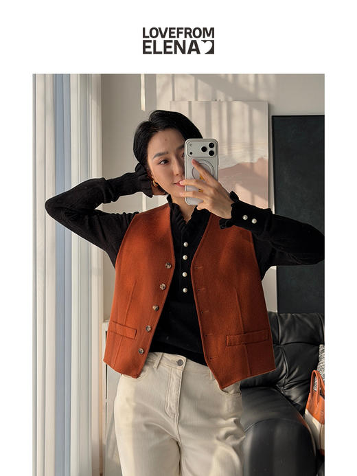 100%羊毛 气质花边领针织衫 商品图5