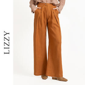 LIZZY早秋时尚气质休闲高腰气质百搭阔腿直筒裤8058