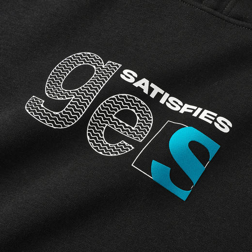 GXG男装【撞色印花】春季时尚潮流正背面图案男式连帽卫衣K&C 商品图5