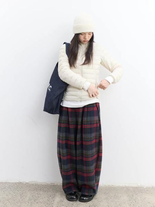 步履不停/5D43195C/顺毛格纹色织长裤加绒裤 商品图4