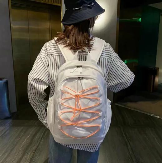 F011632轻便防水纯色大logo抽绳双肩包冬季书包 商品图5