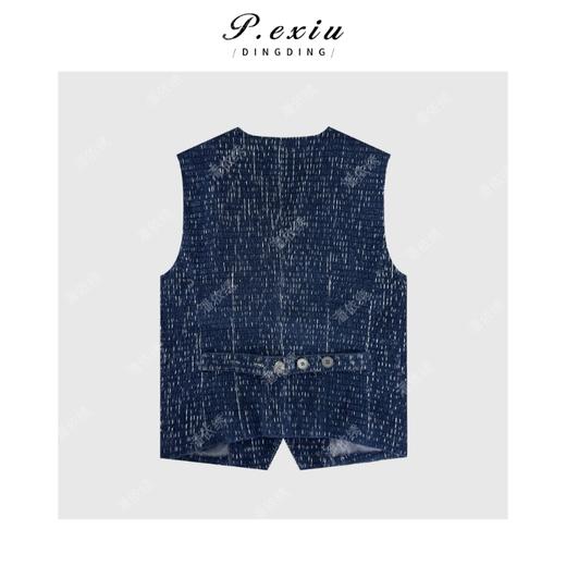 PanYiXiu/潘依绣【秀场】花纱撞色人丝无袖马甲背心排扣外套M8992 商品图2