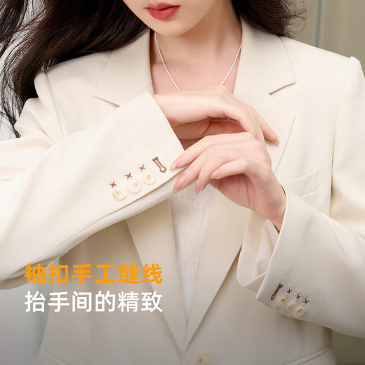 三彩2026春季新款休闲西装外套一粒扣正肩小西服宽松通勤S 商品图1