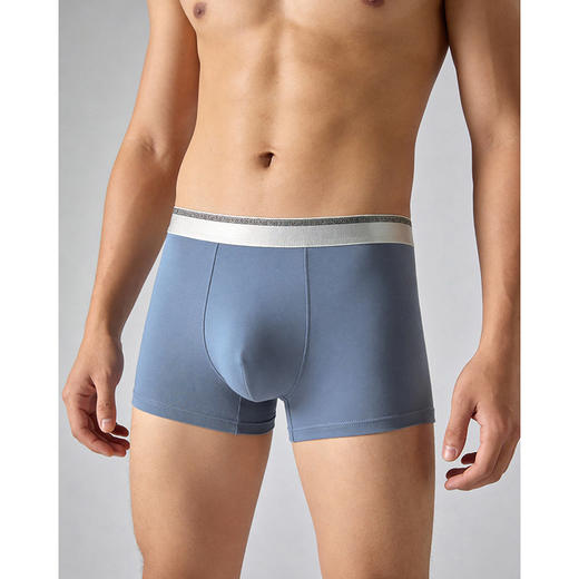 丝光祥韵~三条装！S家棉质高弹中腰男士内裤四角裤舒适透气大码男士平角内裤 好运随身 商品图1