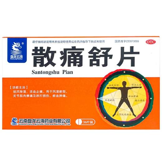 盘龙云海 散痛舒片 0.32g*36片/盒 商品图0
