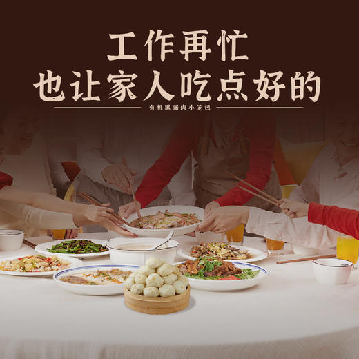 【浙江老字号】信德茂有机黑猪肉包子 鲜肉小笼包速食150g*8袋 商品图3