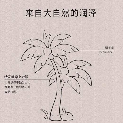 乐活田园椰子护发素  涂抹发梢 持久护发 商品图2