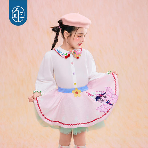 小马宝莉联名年衣童装刺绣衬衫春新款女童小马宝莉春季刺绣衬衫N1261012A04 商品图6