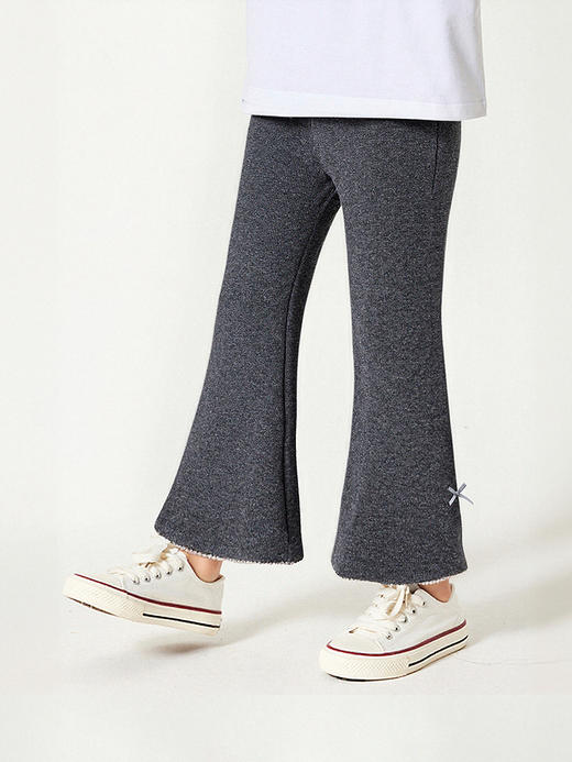 笛莎Deesha 童装女童加绒微喇裤2025年冬季新款宝宝儿童时尚保暖打底裤 商品图0