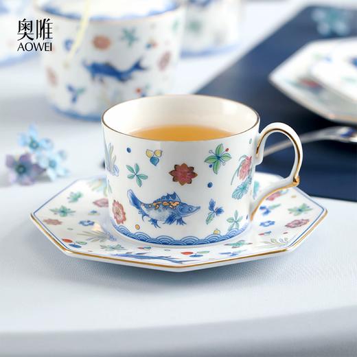 【荷为贵】景德镇礼物 奥唯 荷为贵 一壶四杯茶壶茶杯 下午茶组合 乔迁送礼 咖啡杯套装 商品图3