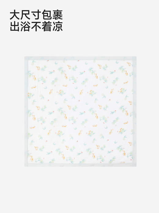 英氏儿童浴巾婴儿纱布浴巾纯棉六层纱布吸水裹巾新款YMJYJ0S089A 商品图3