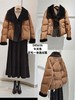 543606短款拼羊皮鹅绒服 商品缩略图0