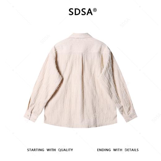 2972SDSA男士秋冬新款痞帅男装简约纯色磨毛竖纹设计长袖衬衫百搭显瘦 商品图5