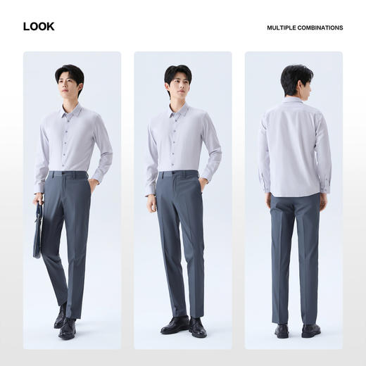 【净味功能】柒牌男式含莱赛尔商务长袖衬衫26春季新款舒适衬衣130A70680 商品图2