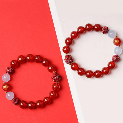 2026马年·十二生肖玛瑙玉髓朱砂手链 ，本命佛+朱砂+玛瑙+玉髓+搭配三和六和的专属生肖【G】 商品图3