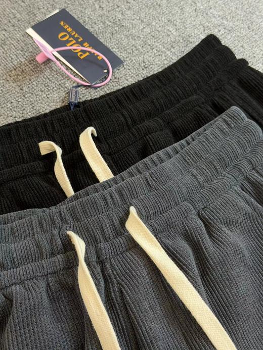 F011630纯色小马刺绣抽绳系带休闲裤男女同款 商品图9