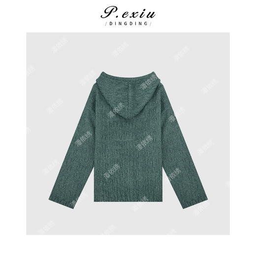 04-2潘依绣丁丁宠粉慵懒风连帽针织卫衣 Q45072 商品图1