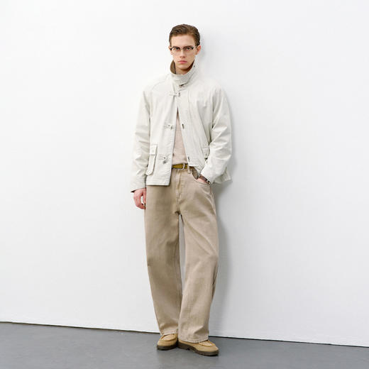 714street美式复古巴恩风猎装夹克2026春季宽松翻领工装外套男款 商品图4