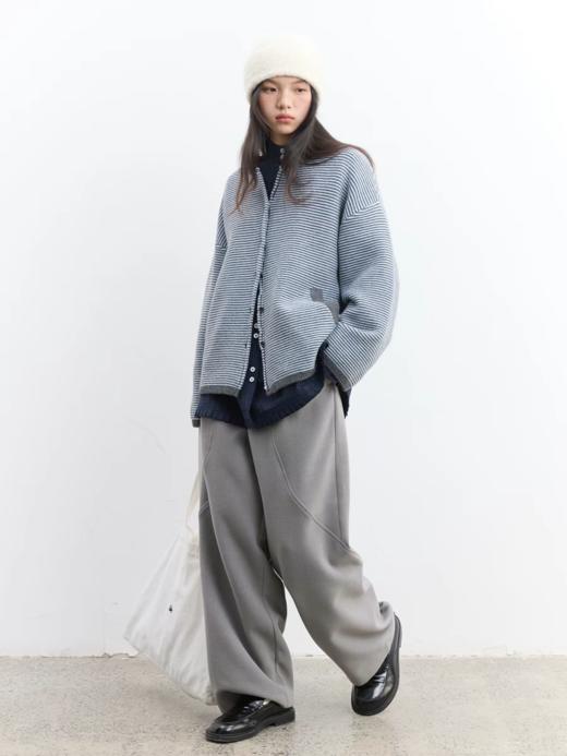 步履不停/5D13326C/反针条纹毛衣开衫外套 商品图1