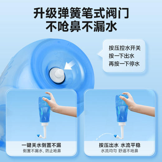 可孚洗鼻器家用鼻腔冲洗成人儿童鼻炎生理性海盐水喷雾医用冲鼻器 商品图2