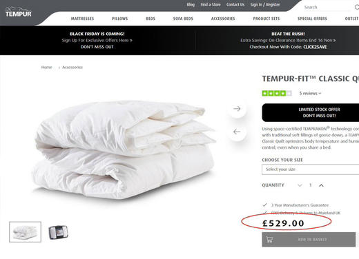 丹麦泰普尔TEMPUR-FIT™PREMIUM鹅绒被 商品图4