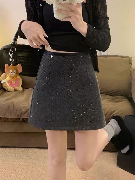 落入银河毛呢亮片裙，把星河穿身上，贵气时髦，人群中的发光体！【G】 商品图5