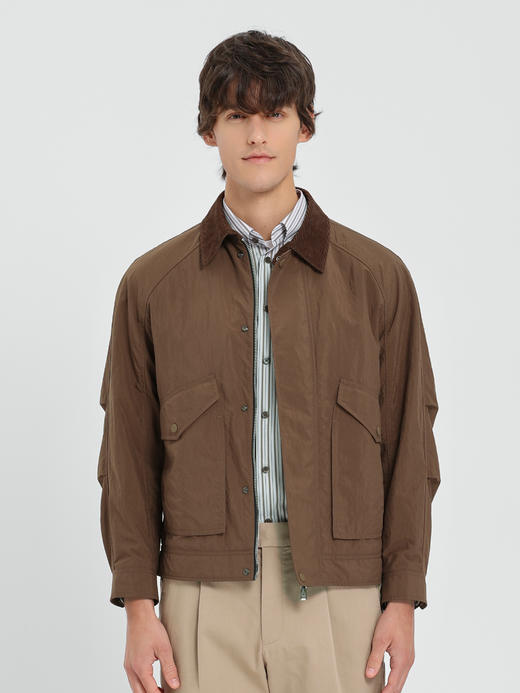 callisto橙棕色巴恩风夹克款棉服 商品图2