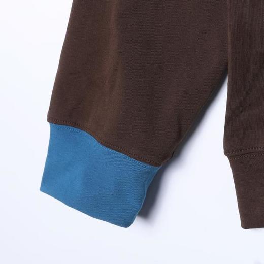 26T09SDSA秋冬新款痞帅男装时尚简约拼接撞色斜纽扣翻领长袖T恤百搭 商品图4