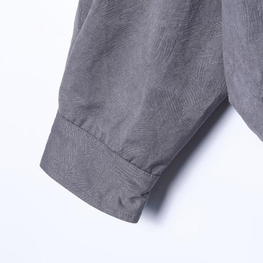 12757SDSA男士秋冬新款痞帅男装老钱风简约纯色肌理感翻领夹克外套百搭 商品图4