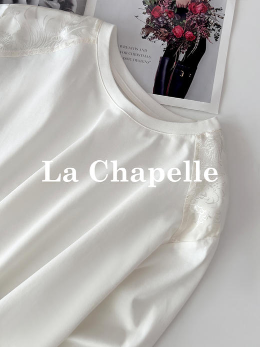 拉夏贝尔/La Chapelle圆领撞色国风上衣！棉感透气舒适 商品图8