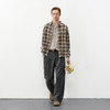 714street美式复古渐变格纹长袖衬衫2026春季潮牌宽松褶皱衬衣男 商品缩略图3