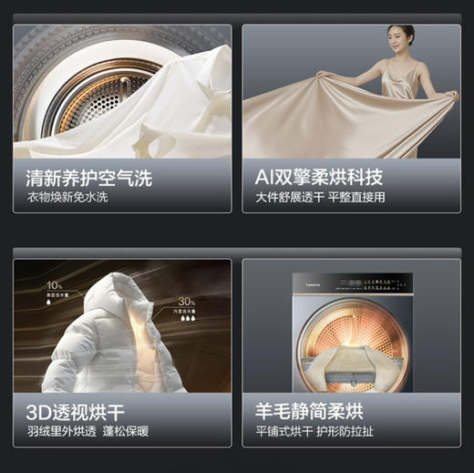 卡萨帝（Casarte）洗烘套装 CE B12SWBLAU1+CG S12TBLAU1 商品图9