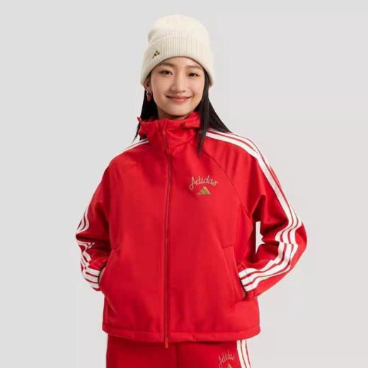 【春上新】【新品上新】7楼Adidas阿迪达斯外套女26春新年款加绒宽松连帽软壳夹克外套 KU8972 吊牌价：899 商品图1