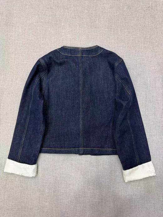 F011634新款女装新中式盘扣圆领短款牛仔外套 商品图1