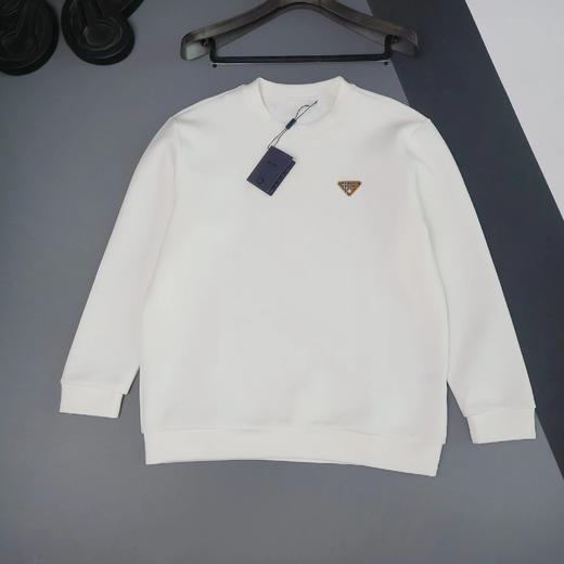 F011614胸前字母logo两色情侣款圆领卫衣 商品图5