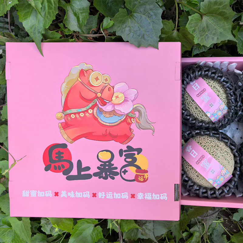 【马年新春礼盒】海南网纹瓜精品礼盒 京东发货
